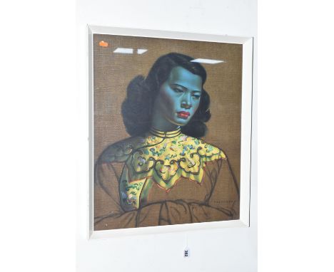 VLADIMIR TRETCHIKOFF (1913-2006) 'THE CHINESE GIRL', a vintage print depicting a female figure, approximate size 60cm x 50cm,