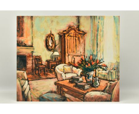 PEI YANG (CHINA 1971) 'INTERIOR GLOW', a signed limited edition print on board depicting a room interior, 15/195 with certifi