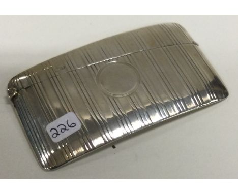 CHESTER: A good quality engine turned silver card case. 1907. Approx. 45 grams. Est. £30 - £50.