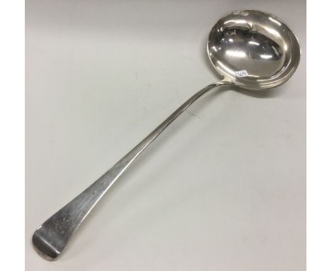 A George III silver soup ladle. London 1801. By Christopher & Thomas Wilkes Barker. Approx. 179 grams. Est. £140 - £160.