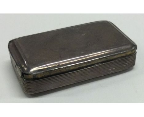 NATHANIEL MILLS: A Victorian silver snuff box. Birmingham 1848. Approx. 44 grams. Est. £80 - £120.