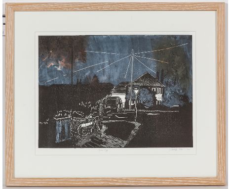 * CATHERINE SUTCLIFFE-FULLER, 
GIVE WAY
limited edition etching, signed in pencil and numbered 1/20
32cm x 42cm 
Mounted, fra