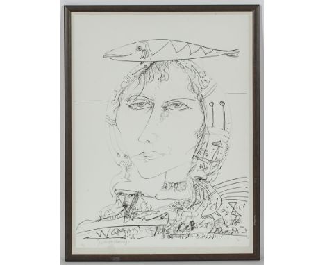 * JOHN BELLANY CBE RA HRSA,
CALL OF THE SEA XII
limited edition lithograph, signed and numbered 3/60 in pencil
79cm x 60cm
Fr