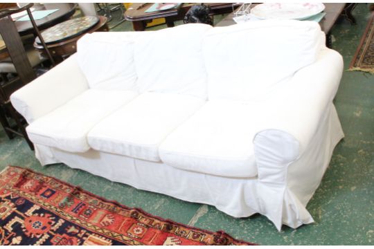 Ikea Rp Three Seater Sofa In Stenasa White Removable Covers And Next