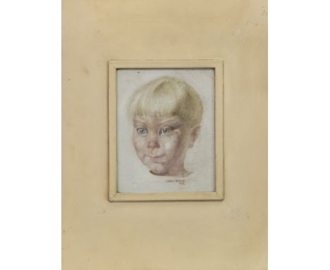 * CHARLES CAMERON BAILLIE (SCOTTISH 1901 - 1960), PORTRAIT OF A YOUNG BOY oil on board, signed and dated 1939 19cm x 15cm Fra
