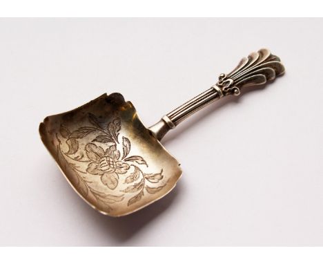 A WILLIAM IV CADDY SPOON. Birmingham 1836.  Maker: George Unite.