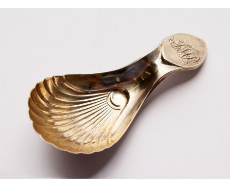 A GEORGE III CADDY SPOON. Sheffield 1805.  Maker: Richard Morton &amp; Co.