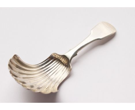 A GEORGE III SCOTTISH CADDY SPOON. Edinburgh 1817.  Maker: M. &amp; R.