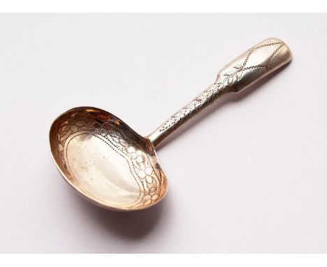 A GEORGE III CADDY SPOON. Birmingham 1790.  Maker: William Pugh.
