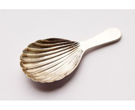 A GEORGE IV CADDY SPOON. London 1823.  Maker: William Johnson.