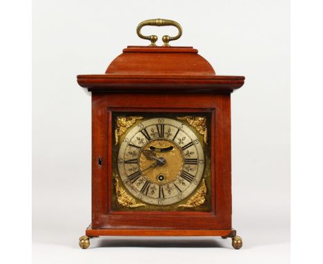 AN 18TH CENTURY ENGLISH SEVEN DIAL BRACKET CLOCK by JOHN TAYLOR, in a later oak case with single fusee movement, with pendulu