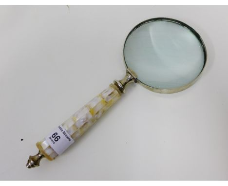 Mother of pearl handled magnifying glass