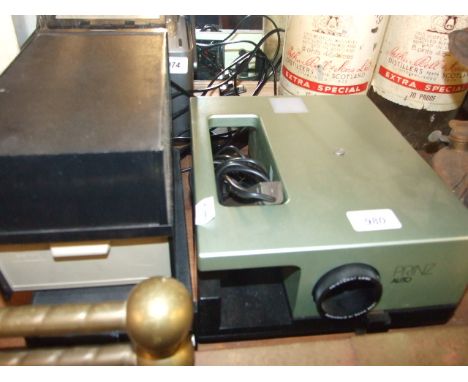 VINTAGE PRINZ SLIDE PROJECTOR &amp; SCREEN