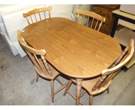 TABLE &amp; 4 STICK BACK CHAIRS