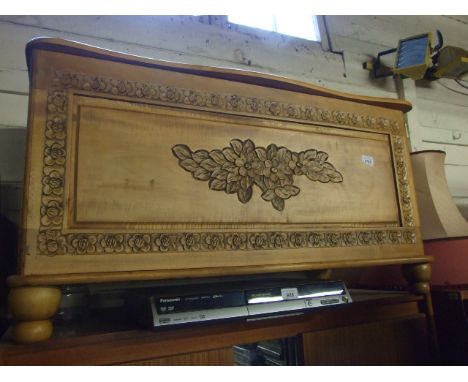 CARVED WOODEN TRUNK