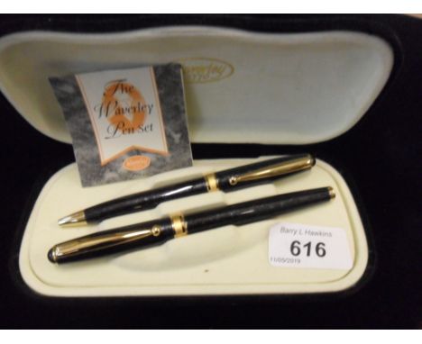 WAVERLEY PEN SET FOUNTAIN PEN AND BALL POINT