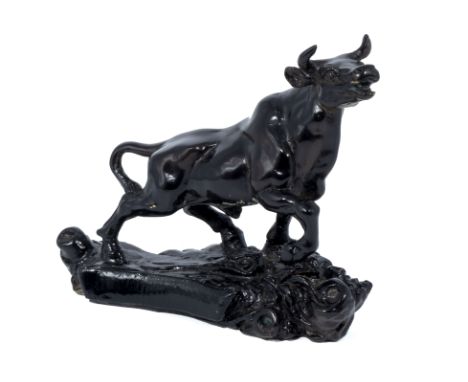 Vintage cold-painted bronze figure of a Bull