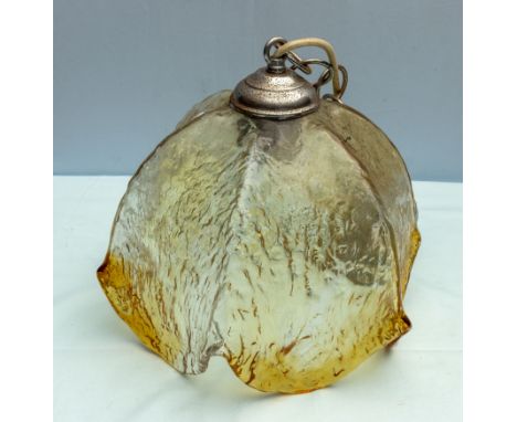 A vintage glass ceiling light