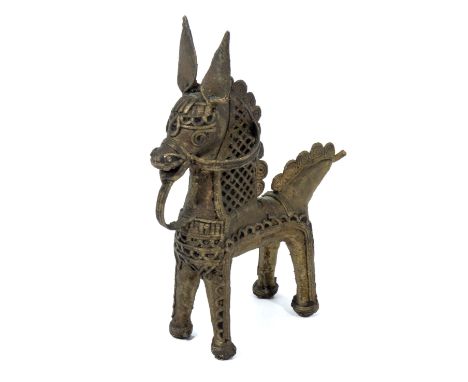 West African tribal figure of a bronze horse from Benin