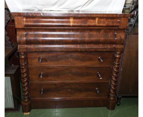 A mahogany Scotch chest