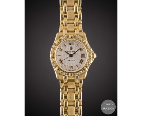 A LADIES 18K SOLID YELLOW GOLD &amp; DIAMOND CONCORD SARATOGA SL BRACELET WATCH

CIRCA 1990s, REF.&nbsp;51-36-275 WITH "MOSAI
