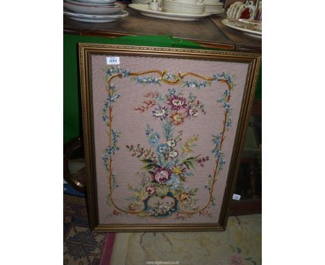 A framed floral tapestry, 22'' x 29''