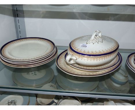 A part Thomas Till & Sons Dinner service To include Dinner plates, breakfast plates, tea plates, serving plates, etc plus som