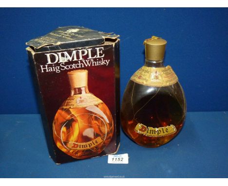 A Dimple bottle of Haig blended Scotch Whisky.