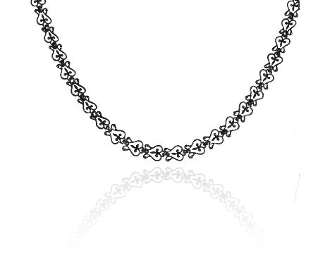 AN ANTIQUE BERLIN IRON SAUTOIR comprising of Berlin iron fancy link chain, 104cm, 23.96g.