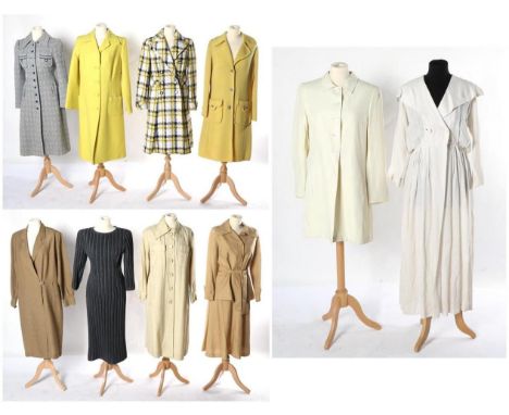 Assorted Circa 1960s and Later Day Wear, Coats, Etc, comprising Miss Smith Original double breasted coat in navy, white and y