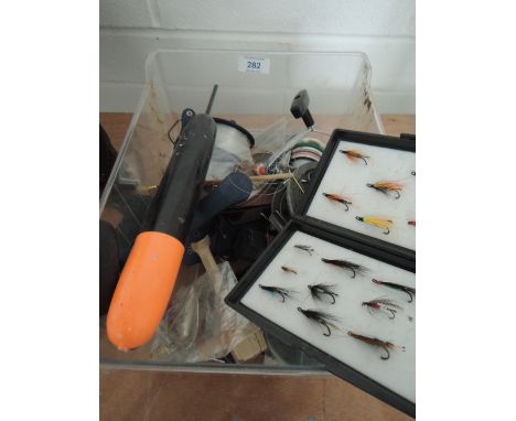 A selection of fishing tackle and reels