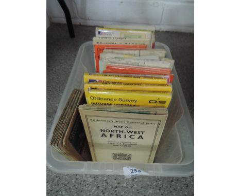 A selection of maps and ordnance survey guides 
