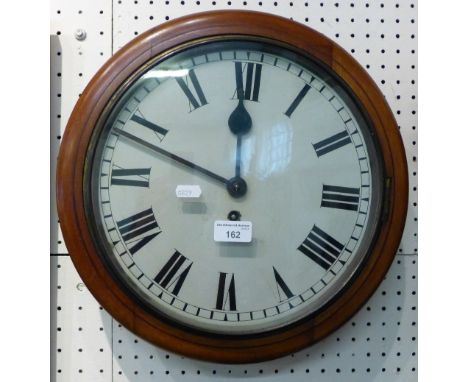 A Victorian mahogany circular wall clock