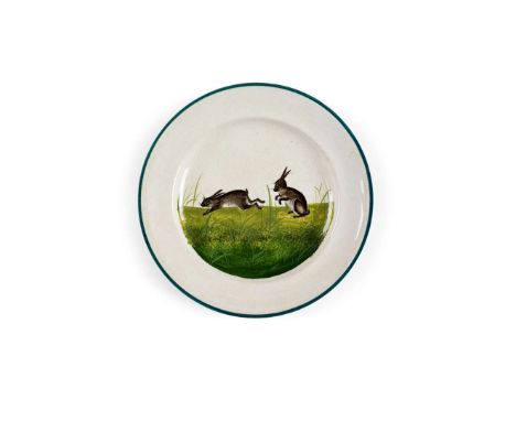   'HARES' SIDE PLATE glazed earthenware, impressed maker's mark WEMYSS/ R.H.& S., printed Thomas Goode & Co. retailer's mark 
