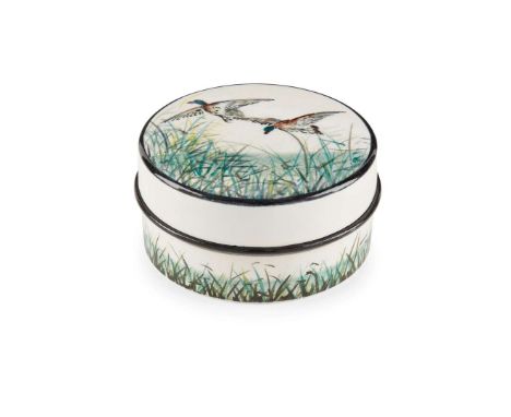   'MALLARDS' LOW POMADE glazed earthenware, impressed maker's mark WEMYSS   9.3cm diameter 