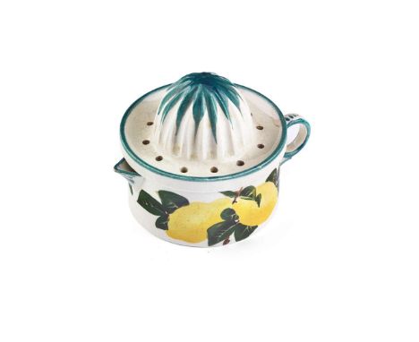  WEMYSS WARE 'LEMONS' LEMON SQUEEZER glazed earthenware, painted by James Sharp, painted and impressed maker’s mark WEMYSS 9c