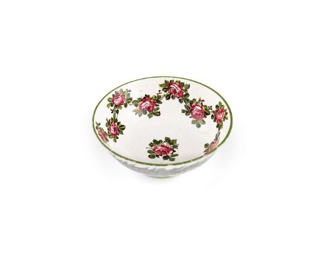   'ROSE GARLAND & ROSEMARY' FOOTED BOWL glazed earthenware, painted by Karel Nekola, painted marks on base ROSEMARY/OCTOBER 2