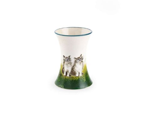   SMALL 'KITTENS' BEAKER glazed earthenware, impressed maker's mark WEMYSS, printed Thomas Goode & Co retailer's mark   11cm 