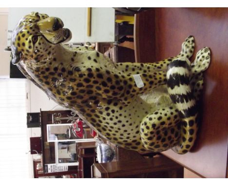Large Italian ceramic leopard 