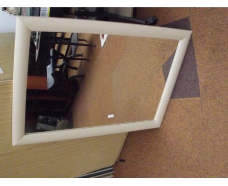 Light wood framed mirrow