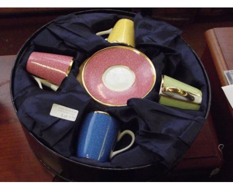 Royal Worcester coffee set, boxed (1 cup a/f)