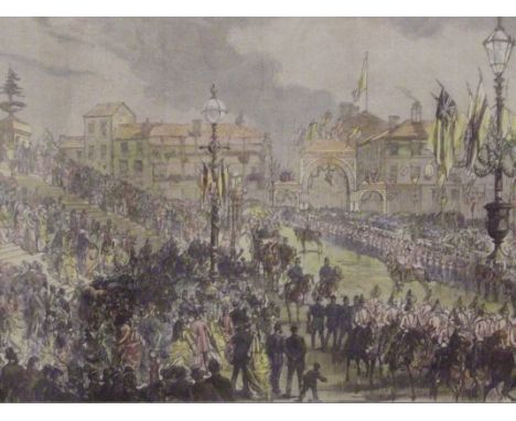 Framed print, Royal Visit to Bolton Town Hall 