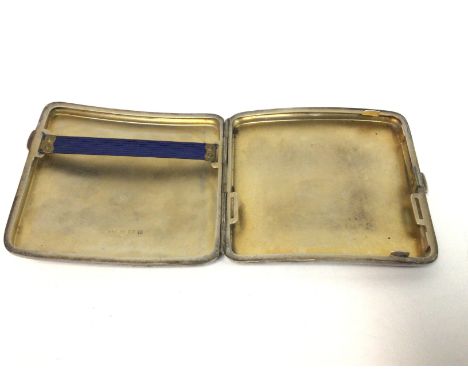 A 1920s silver hallmarked cigarette case weighing 129g. Postage B NO RESERVE