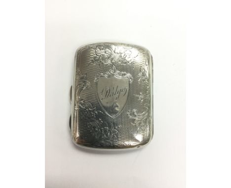 A late Victorian silver cigarette case by Charles Cooke, Chester 1898. Shipping category A.