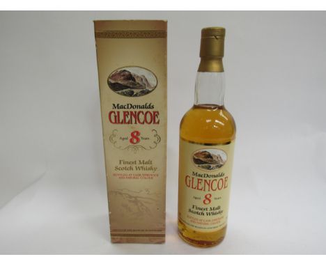 MacDonalds Glencoe 8 Year Old Finest Malt Scotch Whisky. 70cl boxed 