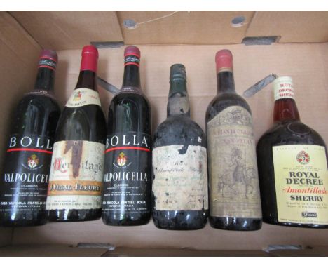 6 Vintage Wines and Sherries including Hermitage 83 and Rare Solera 1914 