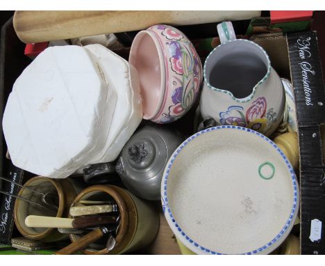 Poole Pottery, Telephone, John Wayne Plates, etc:- One Box