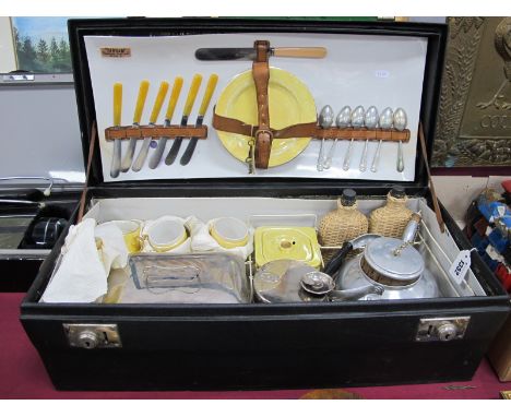 Sirram Car Picnic Set, containing the 'Cube' teapot and teaware by Grays. Cetem box.