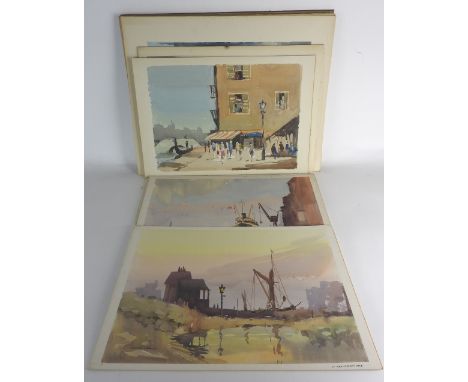 Sydney Vale (1916-1991)A collection of watercolours depicting river, coastal, rural and village scenes, titles include, 'St K