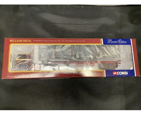 A BOXED CORGI LIMITED EDITION VOLVO F88 LOG TRAILER - WILLIAM NICOL (ABERDEEN) LTD 